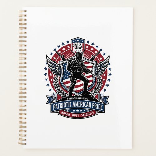 Patriotic Freedom Operator Silhouette Military Ins Planner