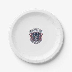 Patriotic Freedom Shield Liberty Icons & Symbols V Paper Plates