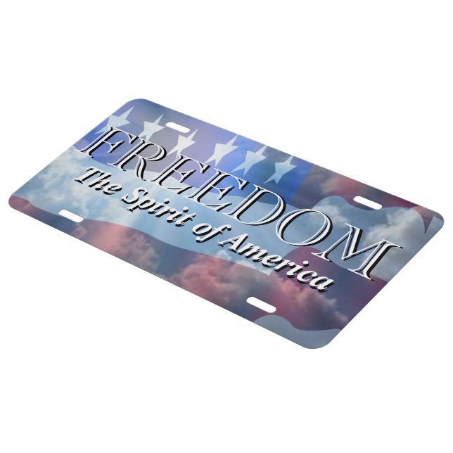 Patriotic Freedom The Spirit of America License Plate (Side)