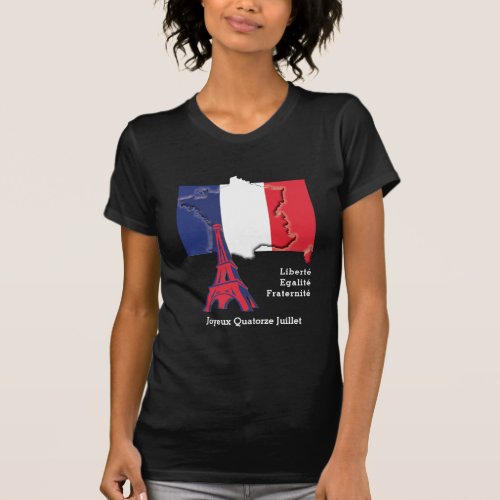 Patriotic French BASTILLE DAY  T_Shirt