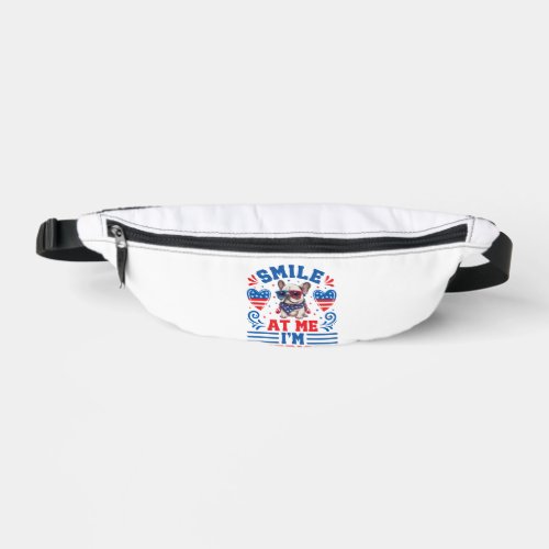 Patriotic French Bulldog for 4th Of July Fanny Pack