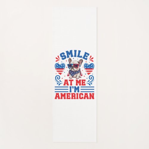 Patriotic French Bulldog for 4th Of July Yoga Mat