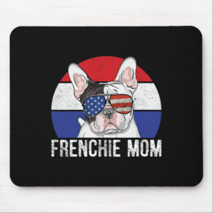 Patriotic French Bulldog Frenchie American Flag 4t Mouse Pad