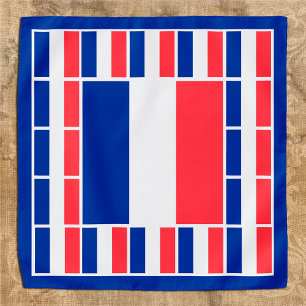Patriotic French Flag Bandana, fashion France Bandana