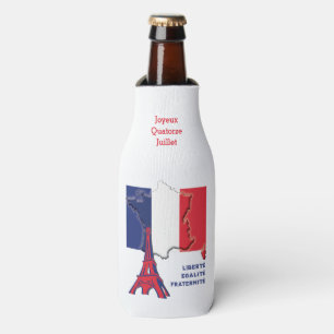 Patriotic French Flag BASTILLE DAY Bottle Cooler