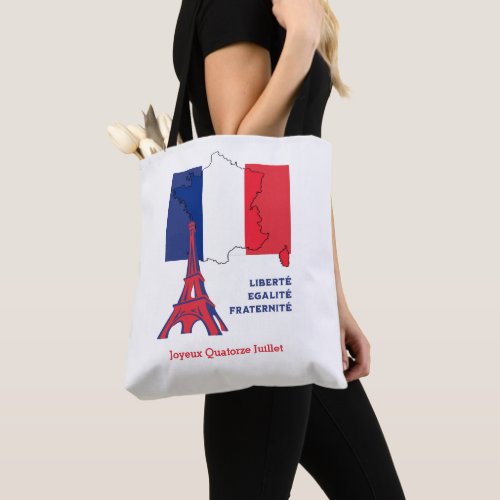 Patriotic French Flag BASTILLE DAY Tote Bag