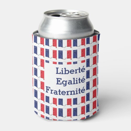 Patriotic FRENCH FLAG Libert Egalit Fraternit Can Cooler