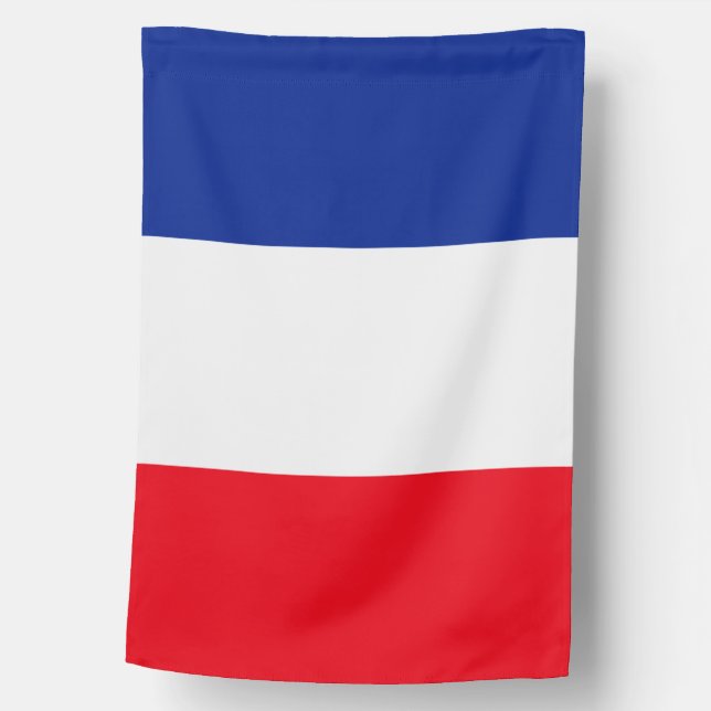 Patriotic French Tricolor House Flag (Front)