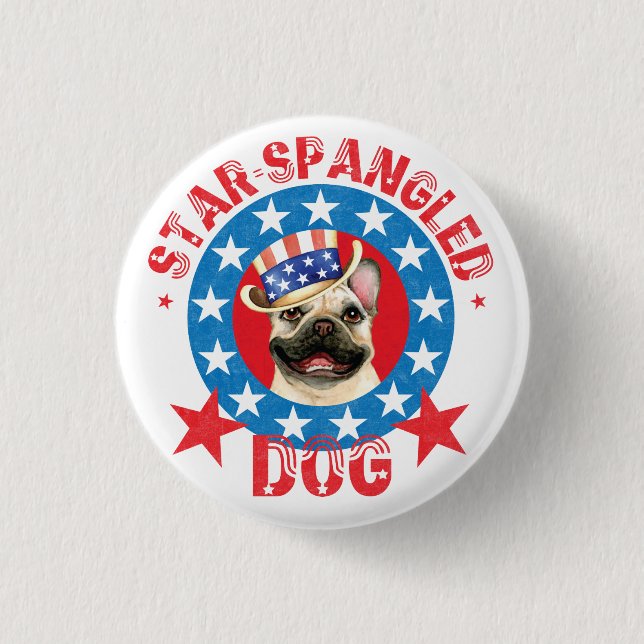 Patriotic Frenchie Button (Front)