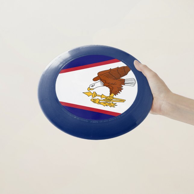 Patriotic Frisbee with Flag of American Samoa (In Hand)