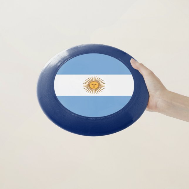 Patriotic Frisbee with Flag of Argentina (In Hand)