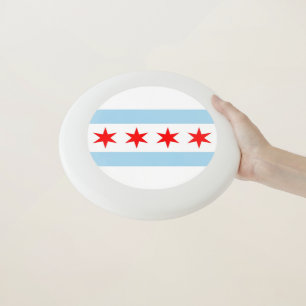 Patriotic Frisbee with Flag of Chicago, Illinois