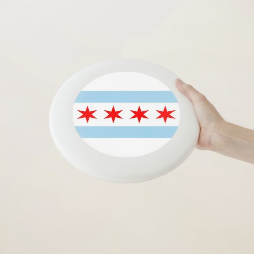 Patriotic Frisbee with Flag of Chicago Illinois