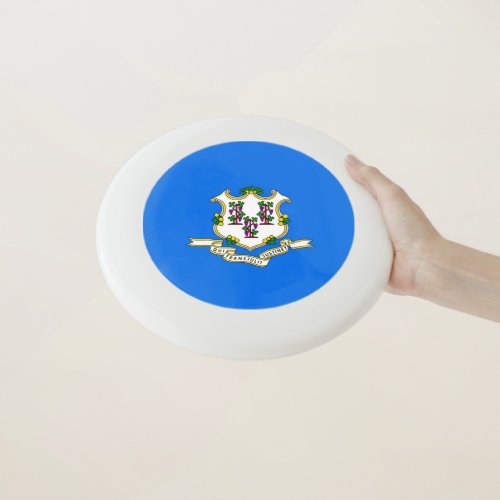 Patriotic Frisbee with Flag of Connecticut