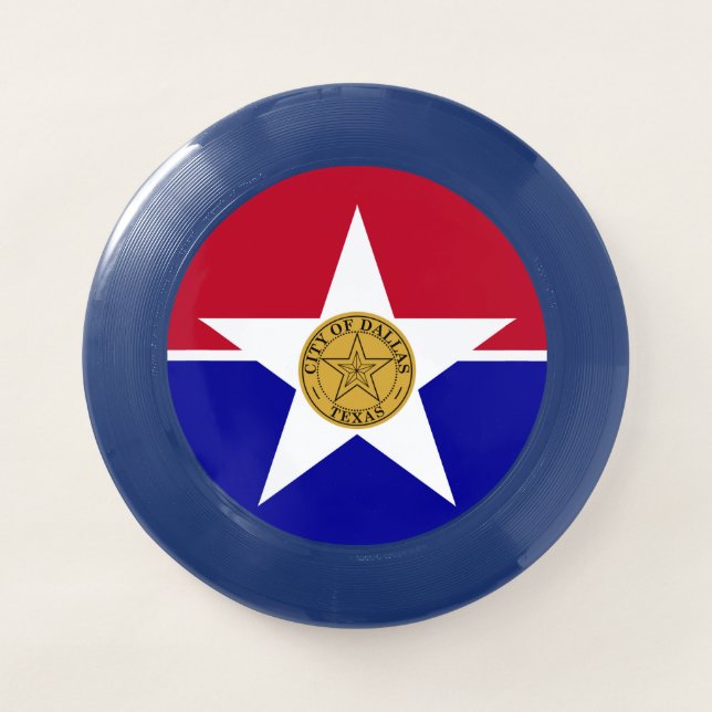 Patriotic Frisbee with Flag of Dallas (Front)