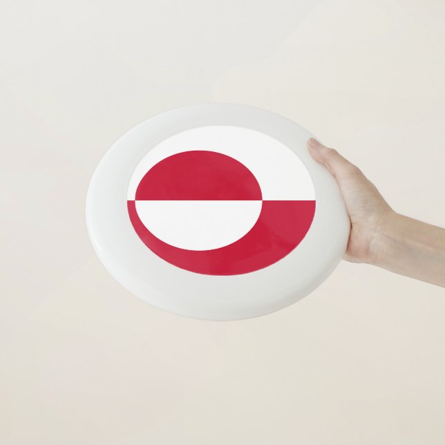 Patriotic Frisbee with Flag of Greenland (In Hand)