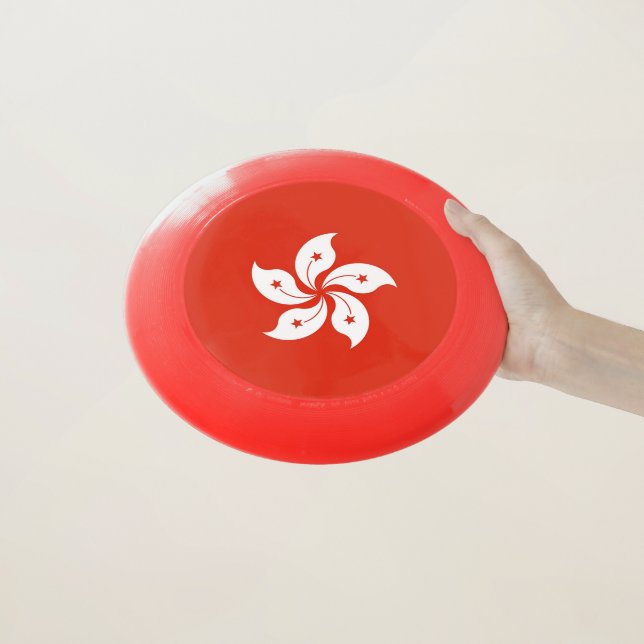 Patriotic Frisbee with Flag of Hong Kong (In Hand)