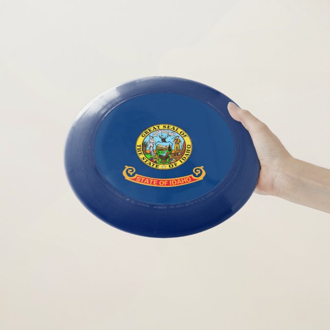 Patriotic Frisbee with Flag of Idaho (In Hand)
