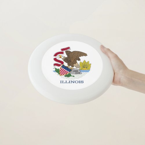 Patriotic Frisbee with Flag of Illinois