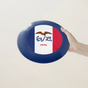 Patriotic Frisbee with Flag of Iowa