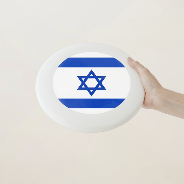 Patriotic Frisbee with Flag of Israel (In Hand)