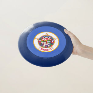 Patriotic Frisbee with Flag of Minnesota