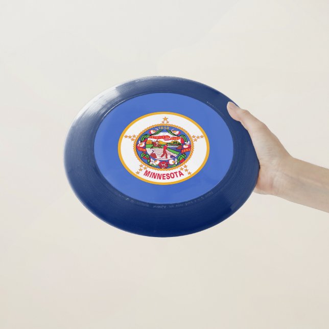 Patriotic Frisbee with Flag of Minnesota (In Hand)