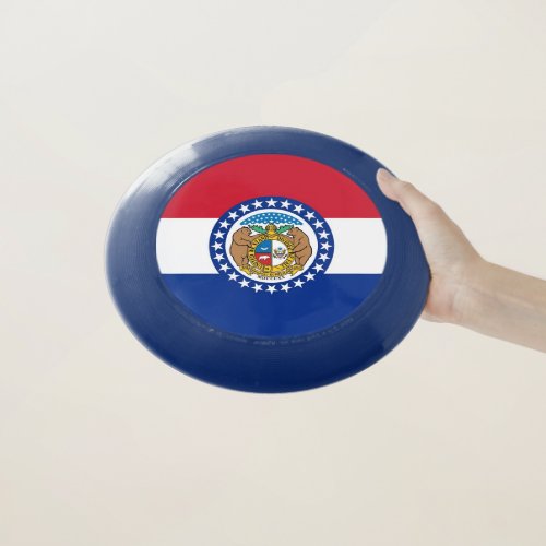 Patriotic Frisbee with Flag of Missouri