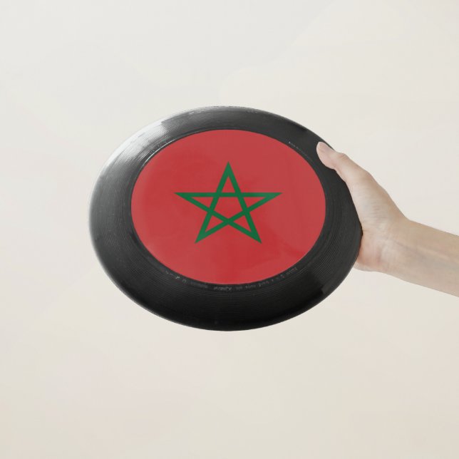 Patriotic Frisbee with Flag of Morocco (In Hand)