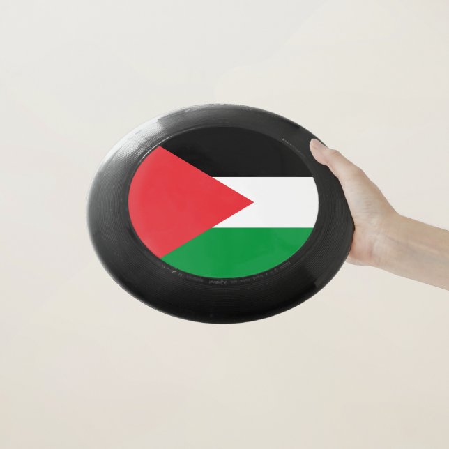 Patriotic Frisbee with Flag of Palestine (In Hand)
