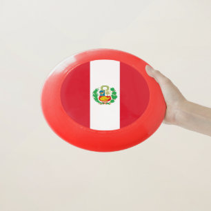 Patriotic Frisbee with Flag of Peru