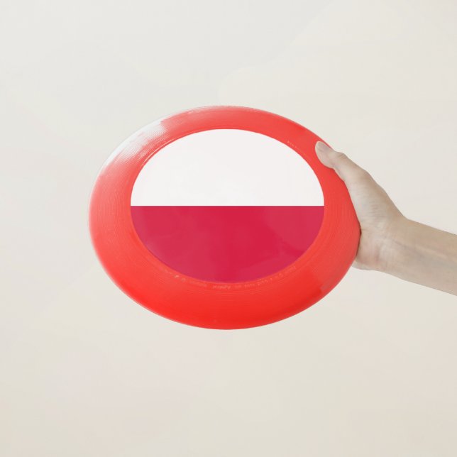 Patriotic Frisbee with Flag of Poland (In Hand)