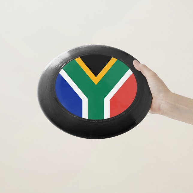 Patriotic Frisbee with Flag of South Africa (In Hand)