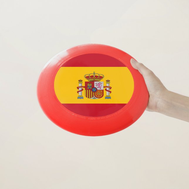 Patriotic Frisbee with Flag of Spain (In Hand)