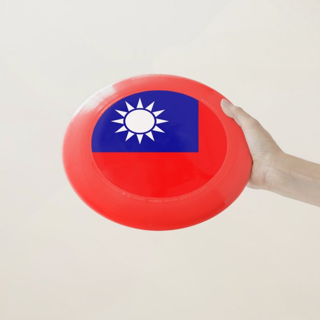 Patriotic Frisbee with Flag of Taiwan (In Hand)