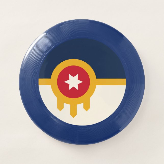 Patriotic Frisbee with Flag of Tulsa City (Front)
