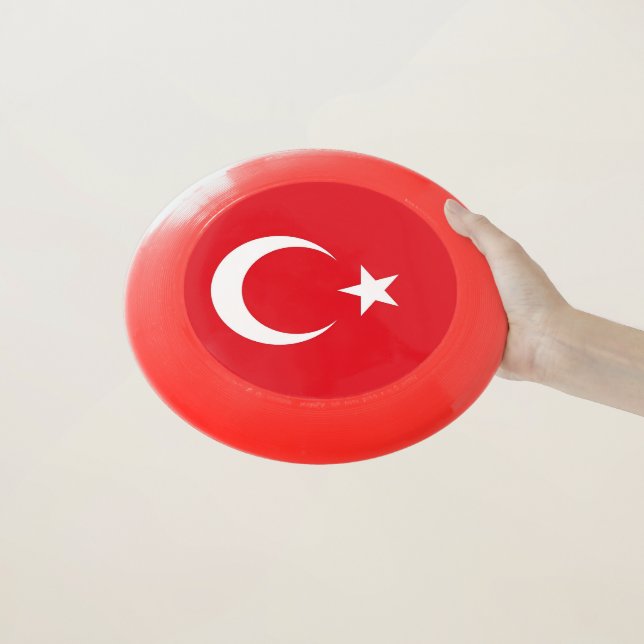 Patriotic Frisbee with Flag of Turkey (In Hand)