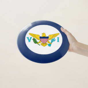 Patriotic Frisbee with Flag of Virgin Islands