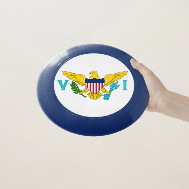 Patriotic Frisbee with Flag of Virgin Islands (In Hand)