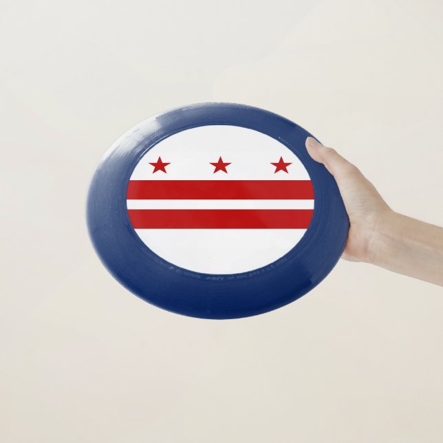 Patriotic Frisbee with Flag of Washington DC (In Hand)