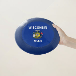 Patriotic Frisbee with Flag of Wisconsin