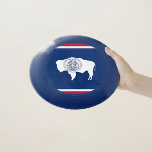 Patriotic Frisbee with Flag of Wyoming