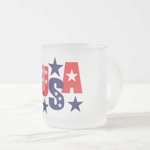 Patriotic Frosted Coffee Mug