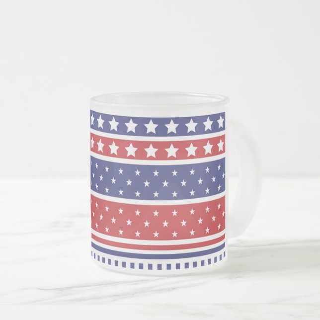 Patriotic Frosted Coffee Mug (Front Right)