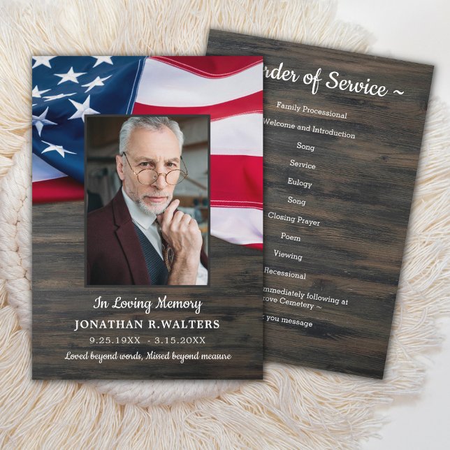 Patriotic Funeral Order Of Service Flag Program (Creator Uploaded)