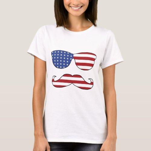 Patriotic Funny Face T_Shirt