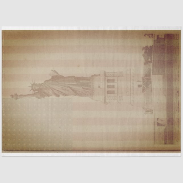 Patriotic Furniture Decoupage Tissue Tissue Paper (Front)