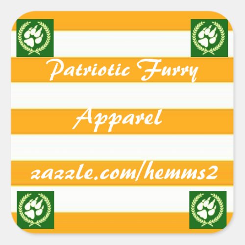 Patriotic Furry Apparel Sticker