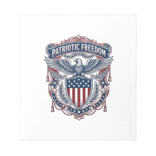Patriotic Garden Flag Style Vector Graphic Tee_1 Notepad