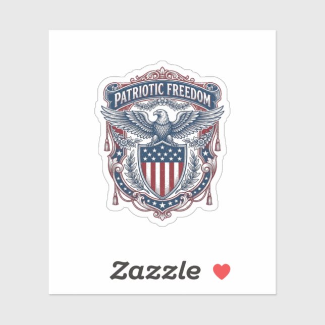 Patriotic Garden Flag Style Vector Graphic Tee_1 Sticker (Sheet)